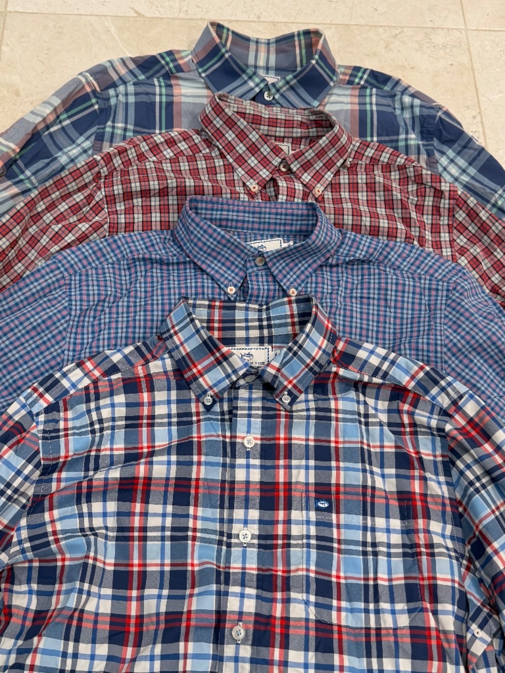 4 Pack! Southern Tide Performance Button Down Shirt Bundle 4 Pack Men’s Medium